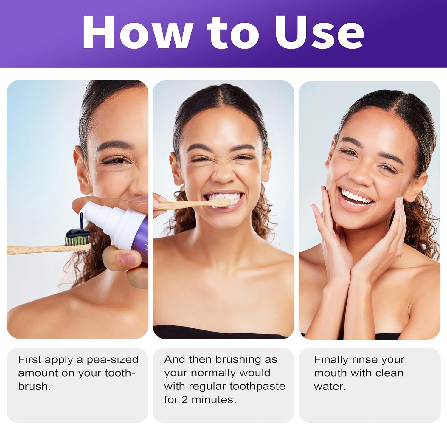 Purple Teeth Whitening Toothpaste, Color Correcting Purple Toothpaste for Teeth Whitening, Removal Stain for Adult Yellow Teeth